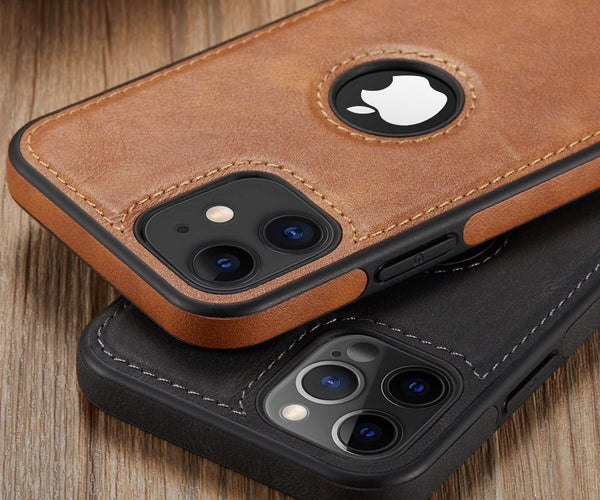 Logo Leather Phone Cover for iPhone XR